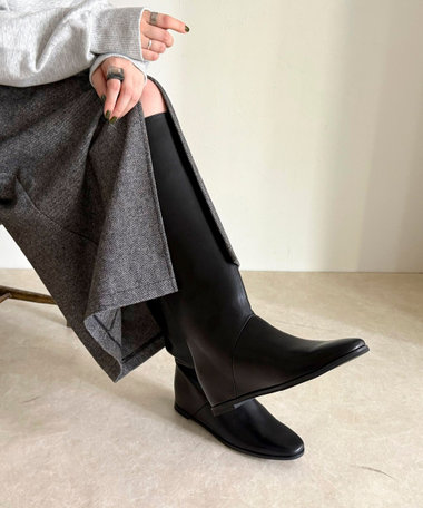 【ATELIER BRUGGE / アトリエブルージュ】インヒールロングブーツ