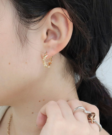 星フープピアス
