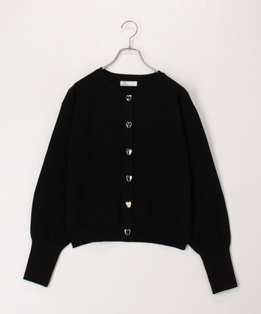 スウェットライクハート釦カーディガン（5-0832-5-22-036）｜fredy