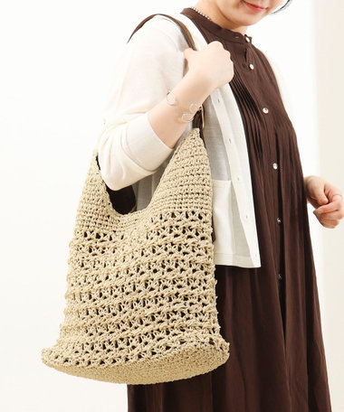 透かし編みワンショルダーバッグ