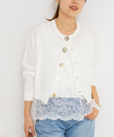 《手洗い可能》ランダムビジューカーディガン