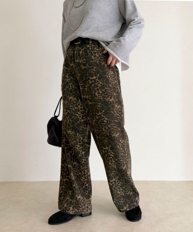 コットンツイルストレートパンツ