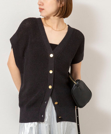 【WEB限定】《手洗い可能》ペーパーヤーン2WAYベスト