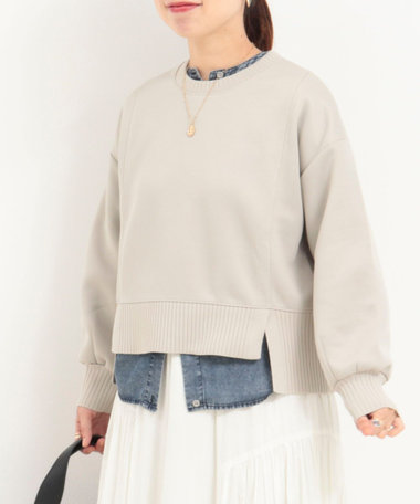 《セットアップ対応》軽量ボンディングドロップスリーブプルオーバーカットソー