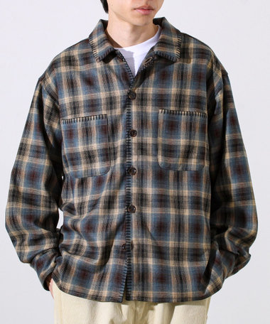【主役の1枚】TRオンブレチェック ブランケットステッチシャツ