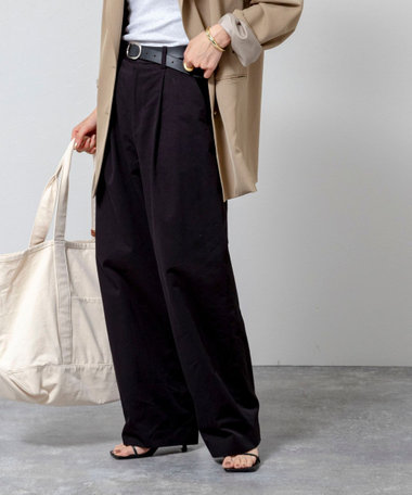 【MAQWEL/マクウェル】ウォッシャブルカーブチノパンツ