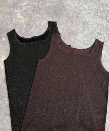 ラメニットタンクトップ