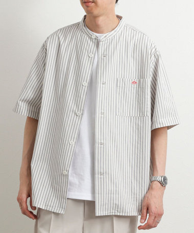 【DANTON/ダントン】BAND COLLAR SHIRT SS 26SS（DT-JD3788 SCP）
