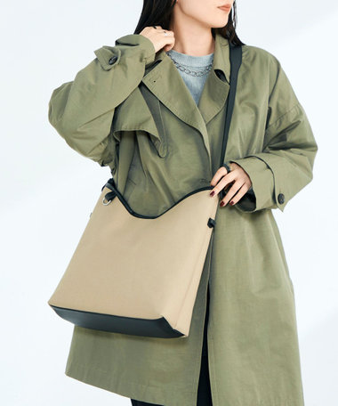 異素材コンビワンハンドルバッグ