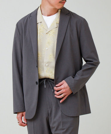 【COOLMAX/セットアップ着用可能】ポリトロテーラードジャケット