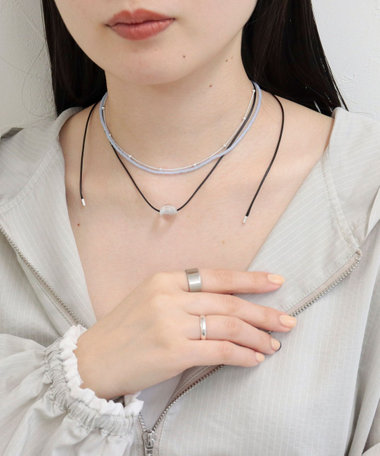 ガラスストーン3種セットネックレス