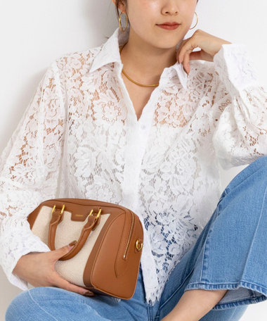 ウォッシャブルレースシャツ