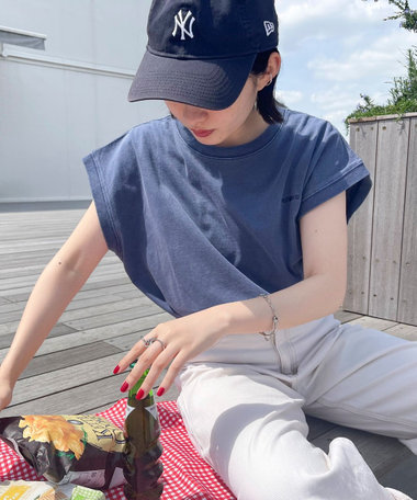 【GEVACO/ゲバコ】ピグメント天竺ノースリーブTシャツ