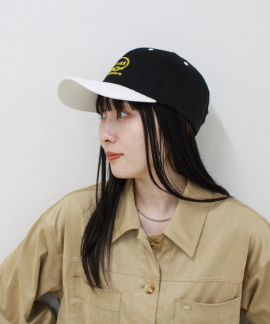 バイカラー刺繍キャップ