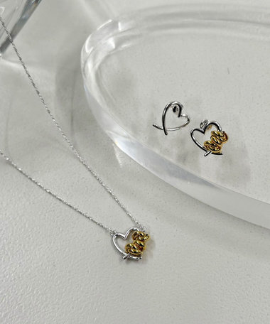 WEB限定 GW SPECIAL PRICE】【LAPUIS/ラピュイ】Line Coil Heart