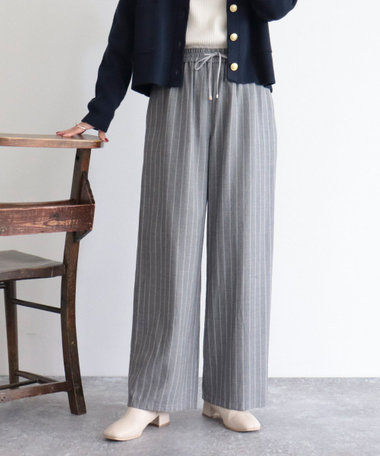 ウール混イージーパンツ