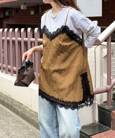 レースキャミコンビロンＴシャツ