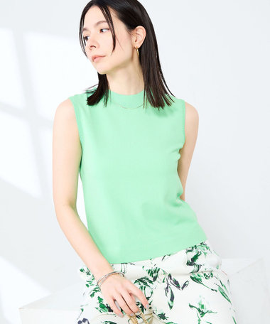 《手洗い可能》マルチファンクションハイネックノースリーブプルオーバー