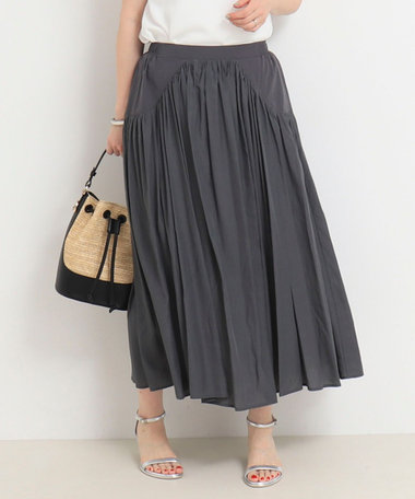 デザインヨーク切替ギャザースカート
