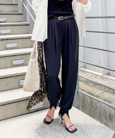 【WEB＆一部店舗限定カラー】《セットアップ対応》ジョーゼットジョガーパンツ