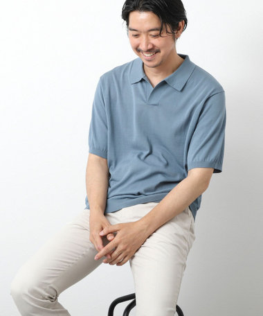 《PIMA COTTON》成型半袖 NSNスキッパーニット 25SS