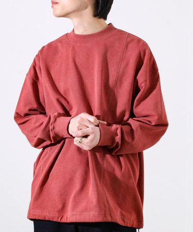 ダブルステッチパウダースノー裏毛プルオーバー