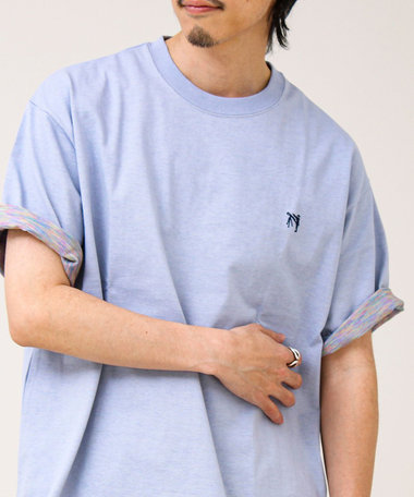 【BOY刺繍】裏グラデーション ワンポイント半袖Tシャツ