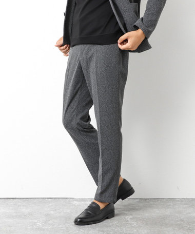 《ビジカジ/セットアップ対応》【尾州】先染めハニカムイージーPT 25AW