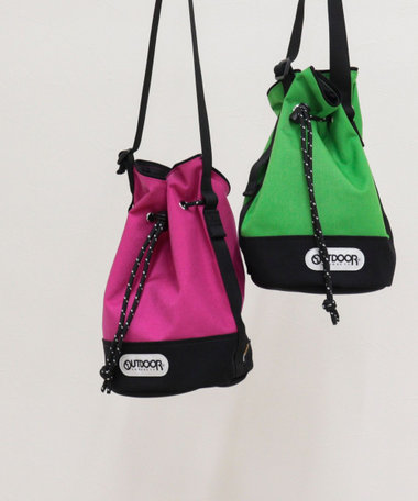 【OUTDOOR PRODUCTS】 バイカラードロスト巾着ショルダー