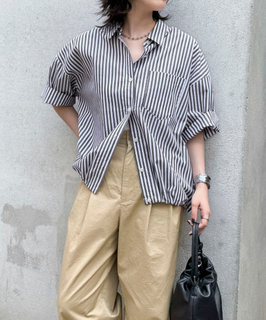 ［WEB限定 SPECIAL SALE！］【人気につき半袖Ver.で再登場】汗染み軽減加工COTTON半袖シャツブルゾン