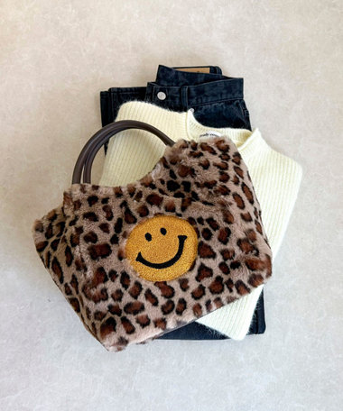 SMILY刺繍ファートートバッグ