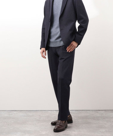 《ビジカジ/セットアップ対応》杢ジャージ　イージーパンツ