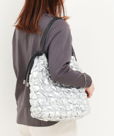 ギャザーキルティングトートバッグ