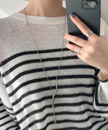 デザインスライドロングネックレス