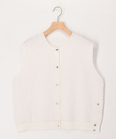 ふくれ編み2WAYベスト