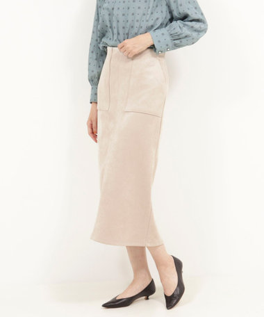 マシュマロスウェードタイトスカート
