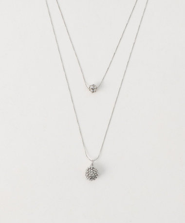 粒チャームネックレス