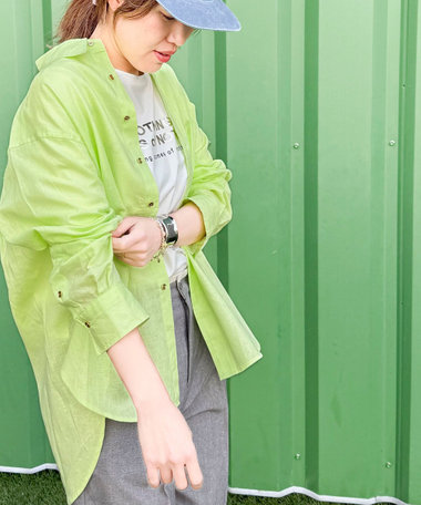 リネンコットンレギュラーシャツ