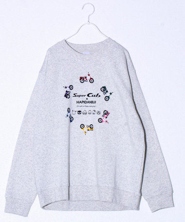 【ホンダ×はぴだんぶい】UNISEX ウィング＆サークルカブ 裏起毛スウェット