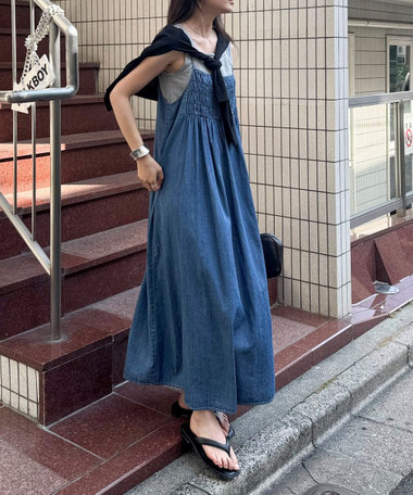 【新品タグ付き】FREDYemue ワンピース ノースリーブ ネイビー ドレス 新品タグ付き】FREDYemue ワンピース ノースリーブ ネイビー