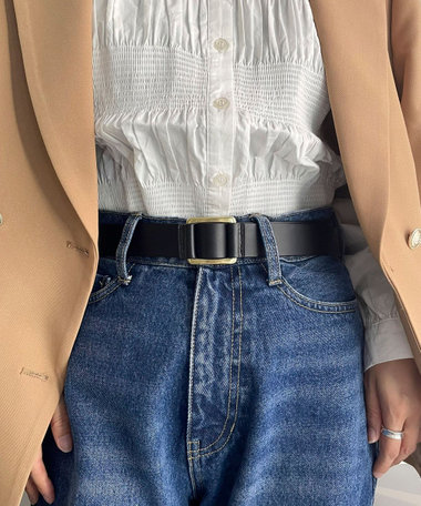 【atelier brugge/アトリエブルージュ】スライドレザーベルト