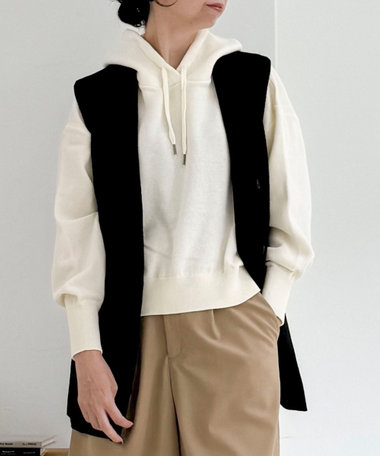 スウェットライクショートパーカー