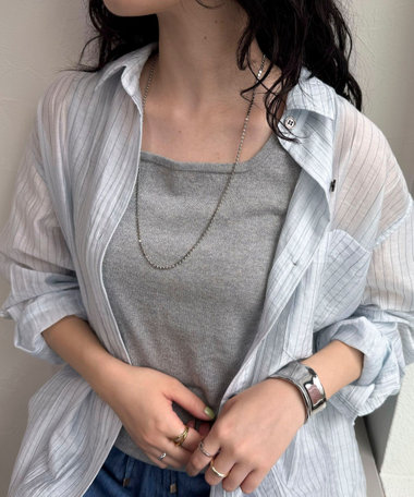 ラメニットタンクトップ