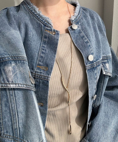 デザインスライドロングネックレス