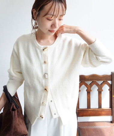 【TORRAZZO DONNA】【林(mayumi_nol)別注】別注ビジューカーディガン