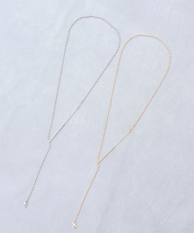 【grâce grace/グラスグラス】ロングフックボールアレンジネックレス