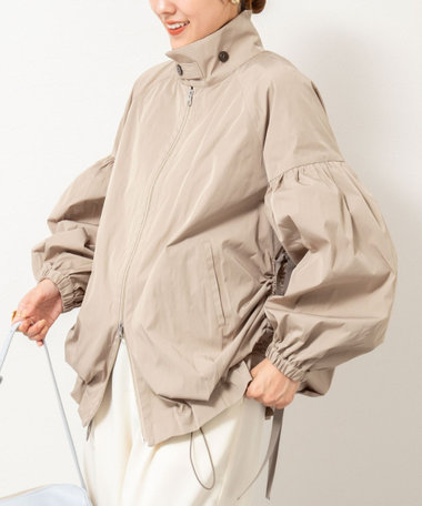 【MARILYN MOON/マリリーンムーン】volume sleeve taffeta mid blouson