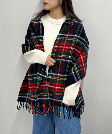 【TWEED MILL/ツイードミル】ジュラタータンウールストール45