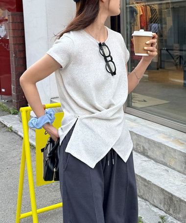 ニットソーカシュクールプルオーバー
