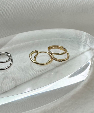 2連風ワンタッチピアス